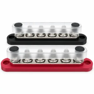 6 Pole Battery Bus Bar with covered six terminal structure for power distribution