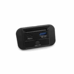 USB charger panel with USB C PD3.0 and USB A QC3.0 ports