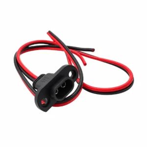 SAE flush mount connector with wire cable for 12V power connection