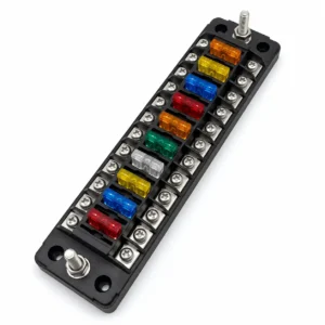 12 way blade fuse box with standard ATO/ATC fuse positions for 12V DC circuits