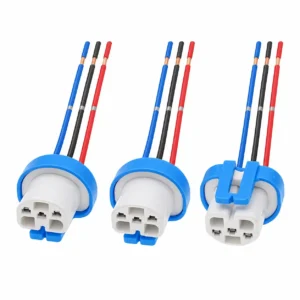 9004 bulb socket with wire for automotive headlight