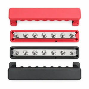 8 Pole Battery Bus Bar with covered eight terminal structure for power distribution