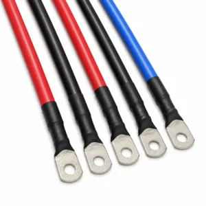 8 AWG battery cable with ring terminals for power connection