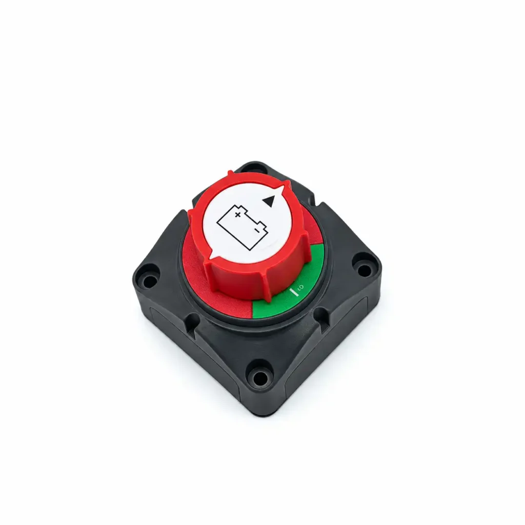 Battery Isolation Switch detail showing rotary switch design