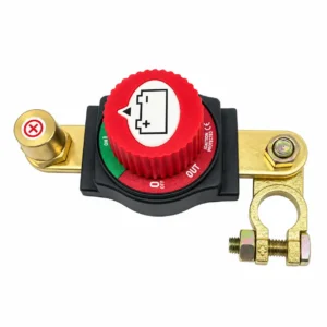 Battery Terminal Isolator Switch with rotary knob and terminal mount design