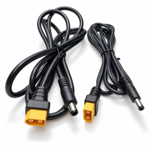 XT60 battery connector cable with male and female plugs