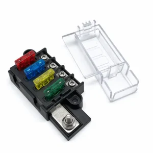 4 way blade fuse block with four ATO/ATC fuse positions for 32V DC circuits