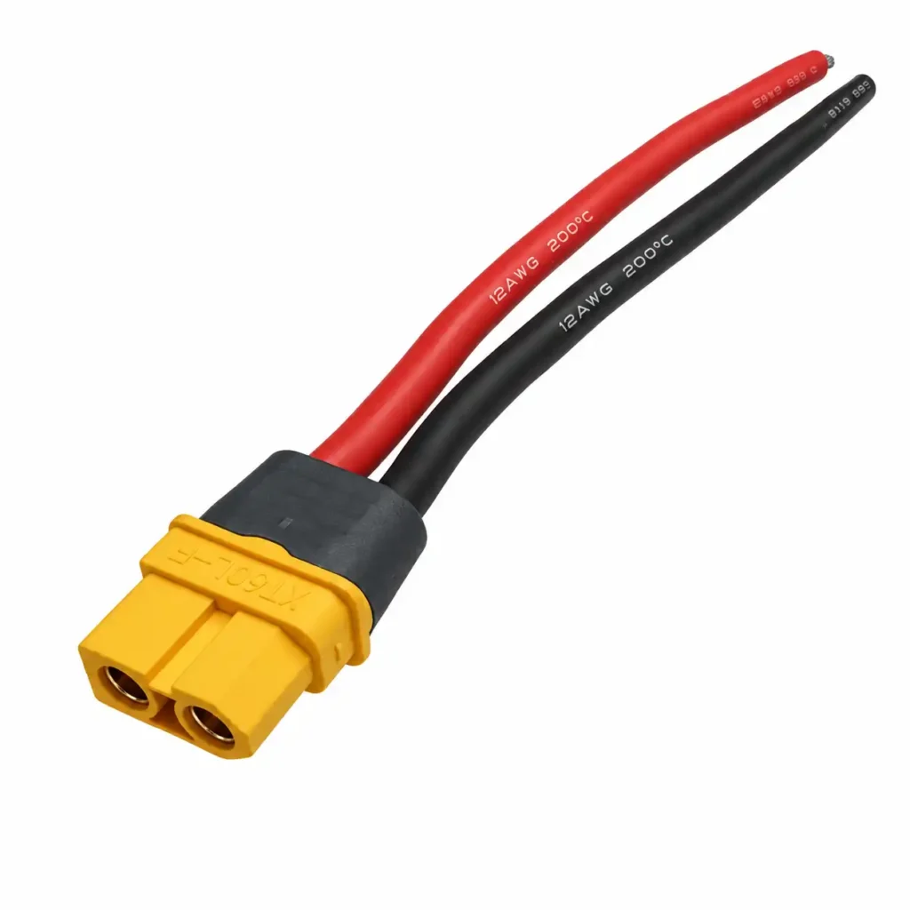 XT90 connector detail for battery power connection