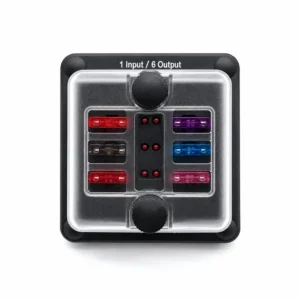 6 circuit fuse box with LED indicator for ATO/ATC blade fuses