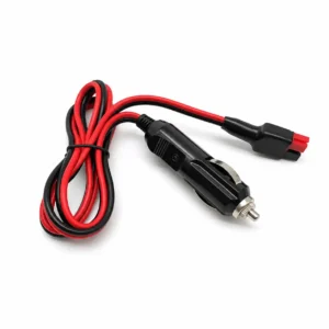 SAE connector cable with cigarette lighter plug for 12V power connection
