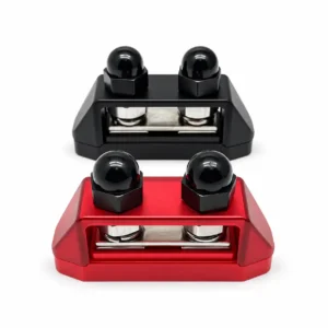 2 Pole Battery Bus Bar with covered dual terminal structure for power distribution