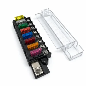 8 circuit blade fuse block for ATO/ATC fuses with eight fused outputs