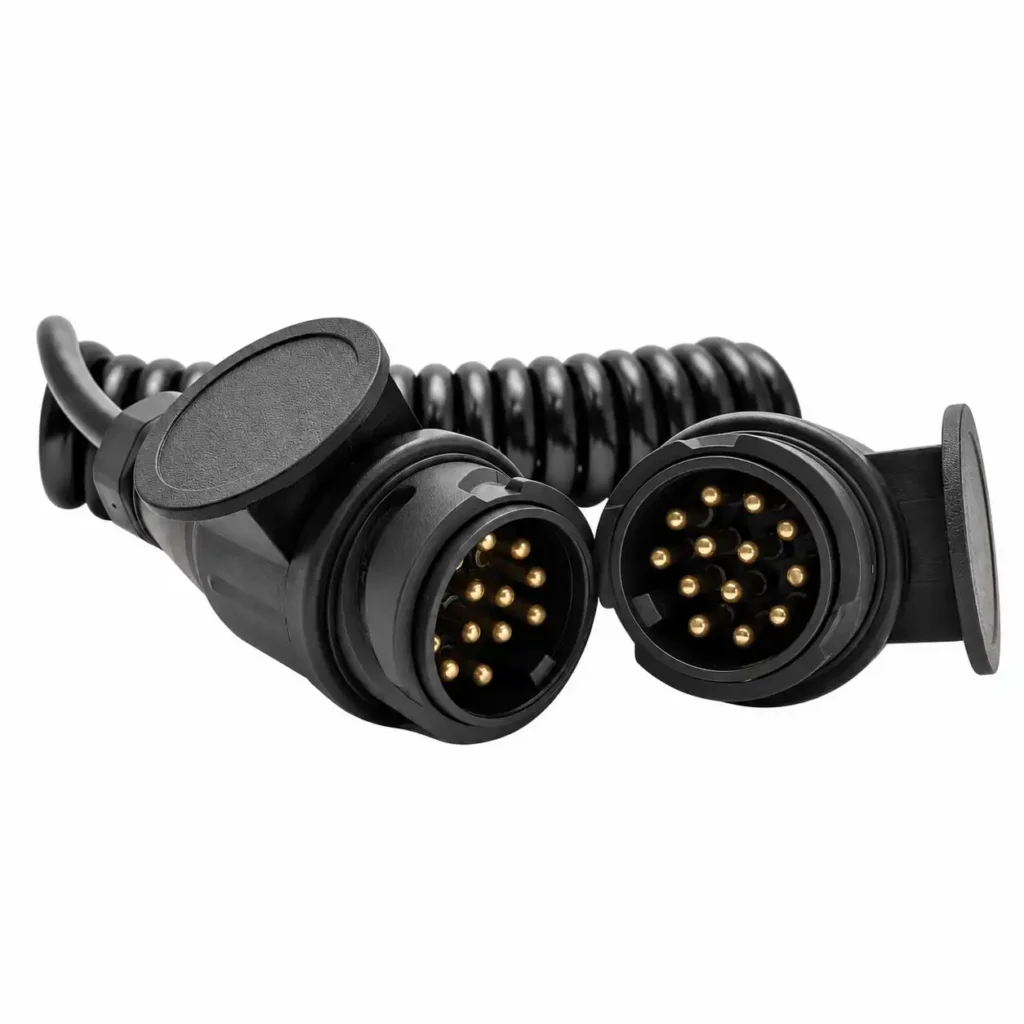 13 pin trailer connector plug detail for towing system