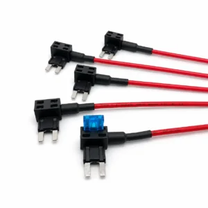 Mini add-a-circuit fuse taps with red wire leads