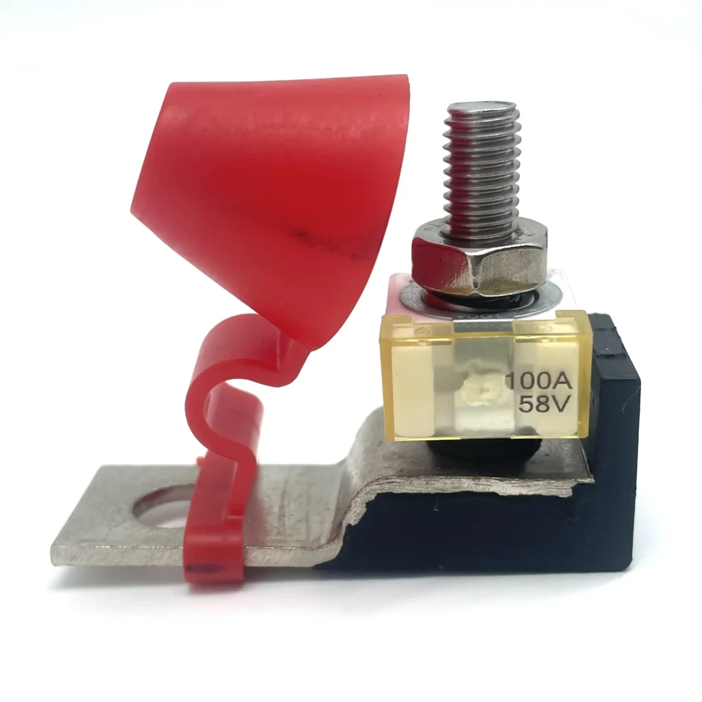 Single MRBF fuse holder with M8 stud and protective cover