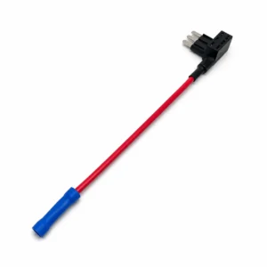 Micro3 fuse tap with red wire and insulated terminal