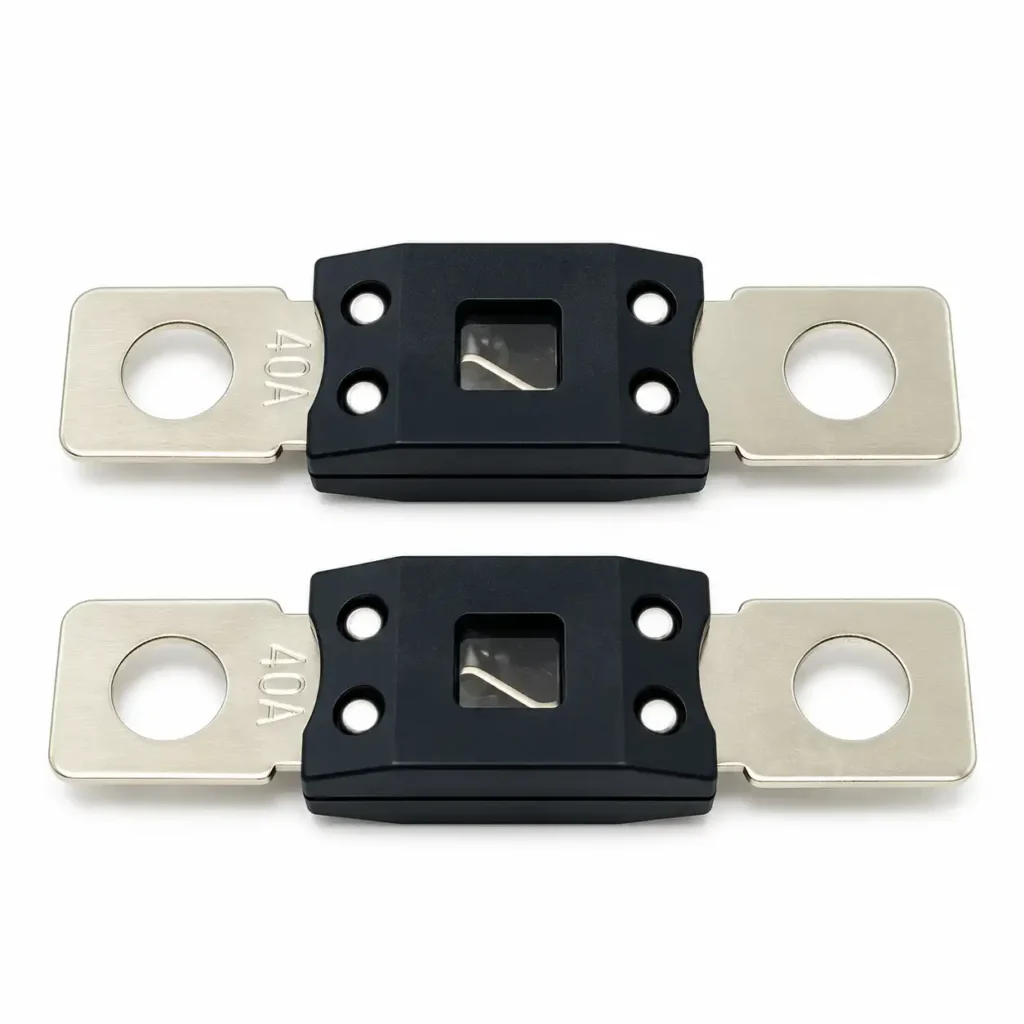 Mega fuse (ANM fuse) for high current automotive battery protection