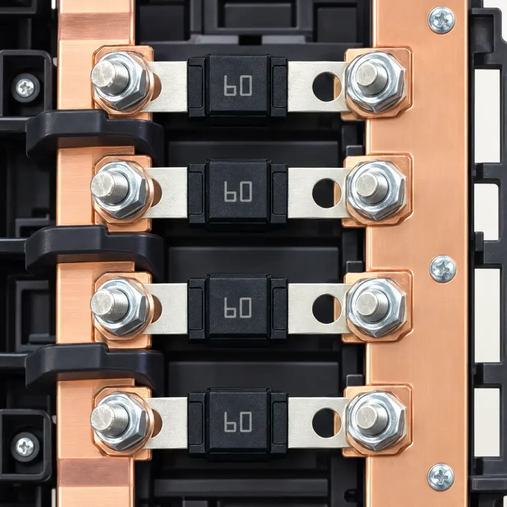 ANS fuse bolt down installation for battery circuit protection