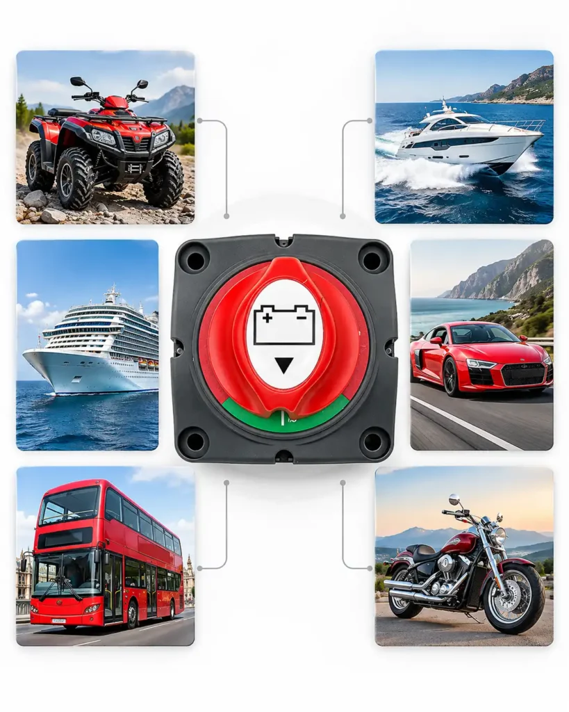 battery disconnect switch applications in marine RV automotive and DC systems