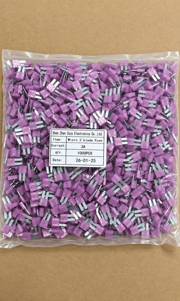 micro blade fuse plastic bag packaging for bulk shipment