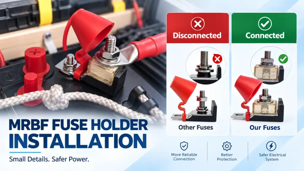 MRBF fuse holder installation checklist for battery circuit protection