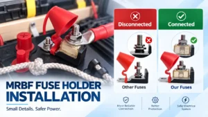 MRBF fuse holder installation checklist for battery circuit protection