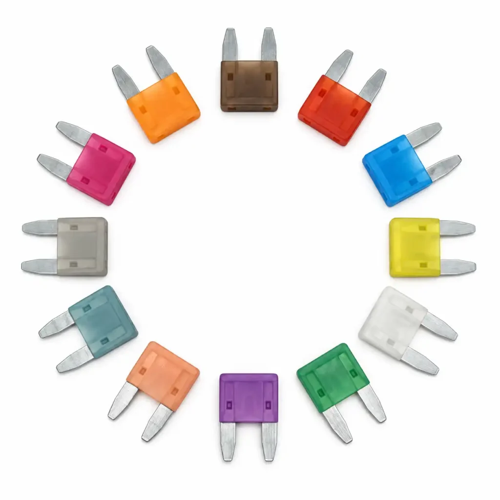 nylon mini blade fuse for automotive circuit protection